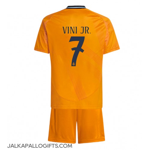 Real Madrid Vinicius Junior #7 Vieras Peliasu Lasten 2024-25 Lyhythihainen (+ Lyhyet housut)